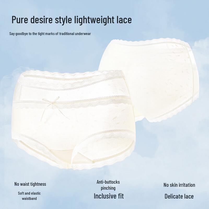Audifen Women's Seamless Lace Cool-Touch Briefs