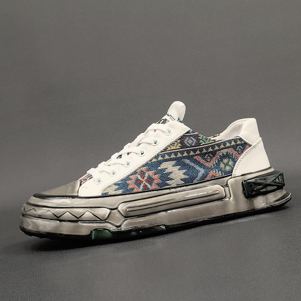 

Raw board shoes trendy shoes summer breathable casual shoes high-end rubber shoes 38 белый