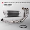 MT09 Full System Motorcycle Exhaust Set: Stainless Steel Front and Rear Pipes with Muffler