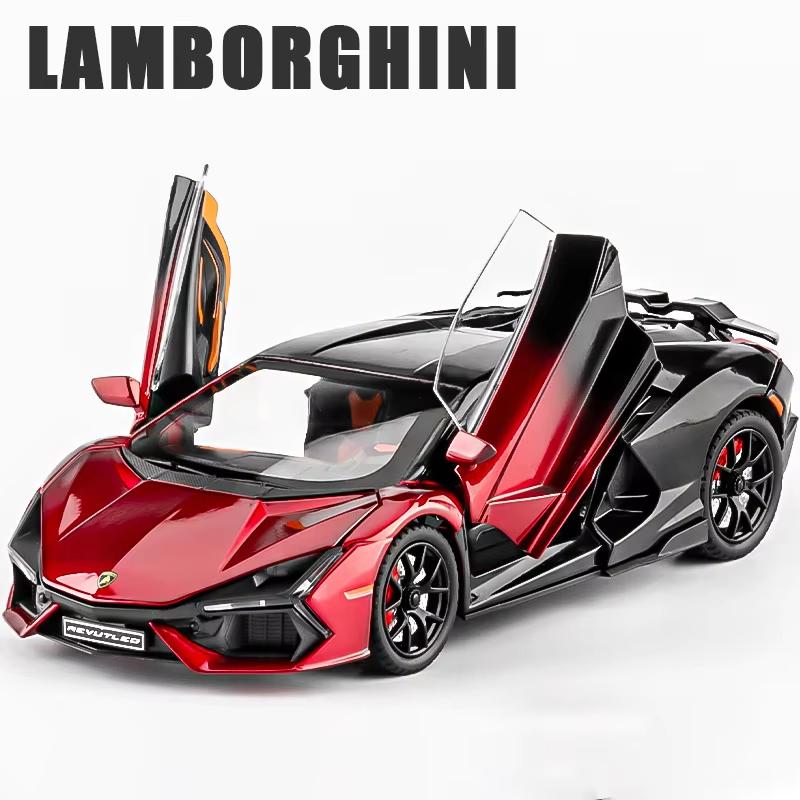 1:24 Lamborghini Revuelto Super Sports Car Alloy Car Die-cast Toy Car Metal Toy Car Model Sound and Light Pull Back Collection Children's Toy