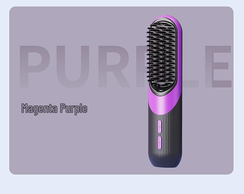 Rechargeable Portable Wireless Hair Straightener Comb with Negative Ions for Safe, Damage-Free Styling.