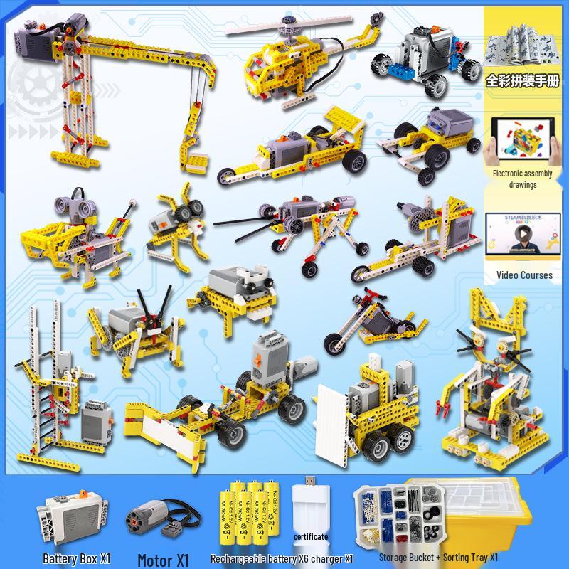2025 Kinder-Robotik-Bausatz Kompatibel mit LEGO Technic 9686 - Elektrisches Pädagogisches Bausteinspielzeug