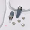Heart Chain Tassel Alloy Nail Art Jewelry Stickers with Zircon Accents