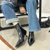 Thin Heel Thin Boots Women's 2025 Autumn and Winter New Fashion Versatile Pointed Short Boots Temperament High Heel Black Brown