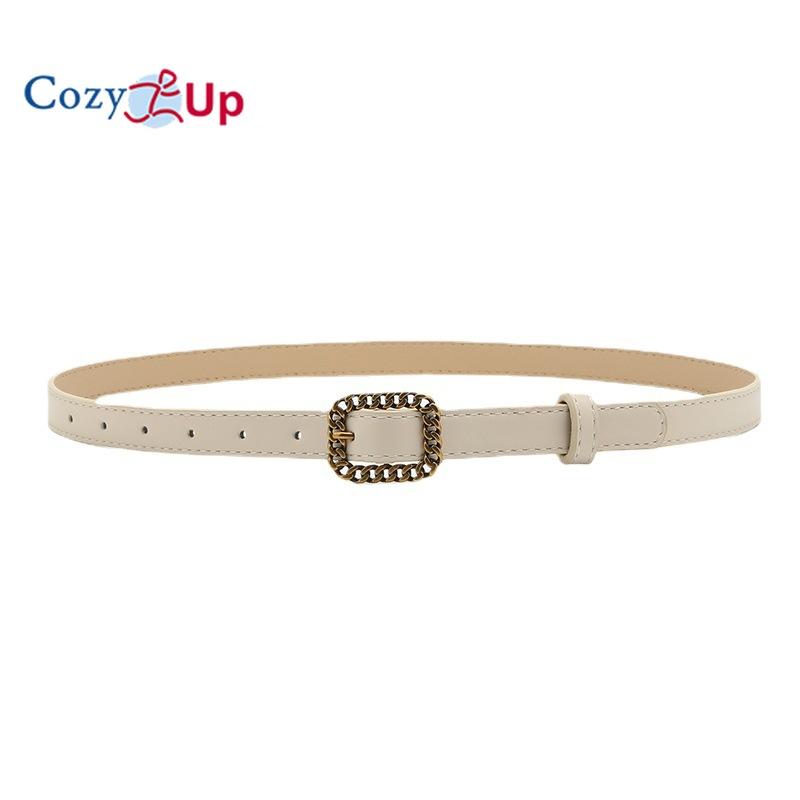 Cintura Sottile Decorativa Quadrata Dorata Retro per Vita con Abito Cintura Donna