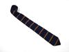 [F NODE] Knit Tie, Narrow Necktie, Pointed Type, Striped, Navy x Brown, 7cm Wide, Gift, Wedding, Stylish, Business, Length, Knit Tie, Washable, Wide