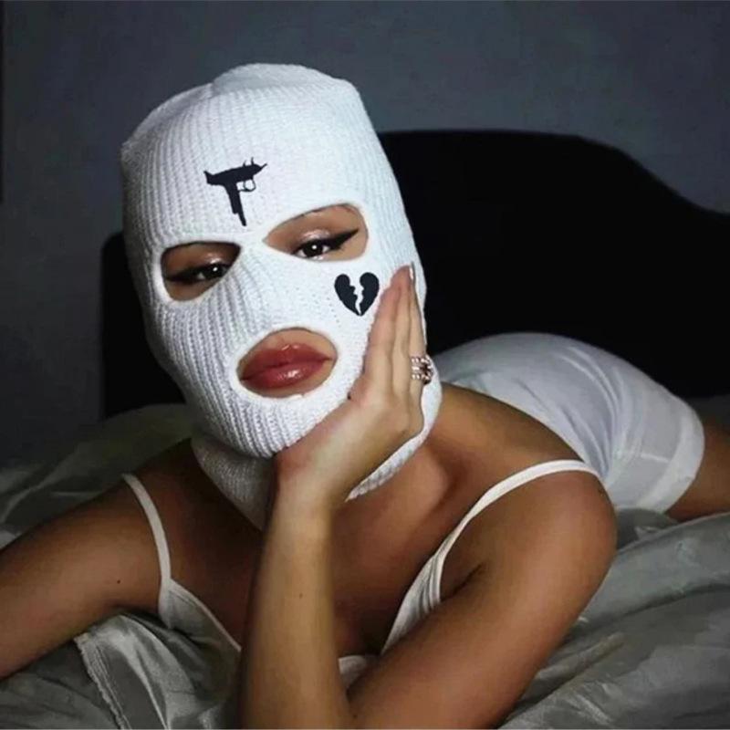 

Лыжная маска с 3 отверстиями, вязаная анфас, Балаклава, маска для Хэллоуина, велосипедная маска, шапочки, шапка для спорта на открытом воздухе