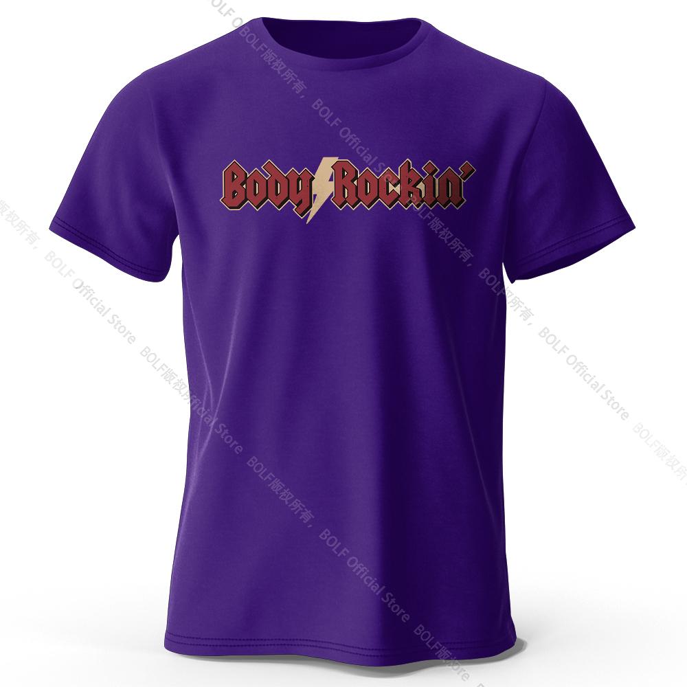 Men's Body Rockin' Printed T-Shirt 100% Cotton Oversized Disco Graphic Tees for Women Summer Tops Retro Streetwear