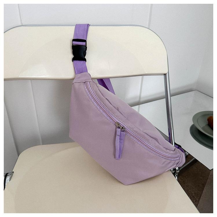 Oxford Cloth Simple Fashion Trend Casual Solid Color Fashion One Shoulder Crossbody Breast Bag