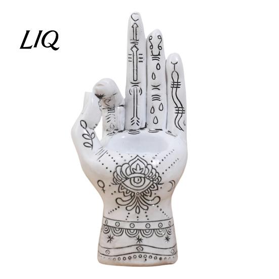 Einzigartiges Geschenk für Freunde Handlinienlesen Hand Räucherstäbchenhalter Harzstatue Dekorative Weihnachts Okkultisten Liebhaber Räucherstäbchen Antike Mystische Hand Skulptur