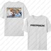 Intage T Shirt Black and White Michael Scofield Simple Cotton T Shirts Prison Break Tshirt for Male Summer Y2K Casual Top Tees