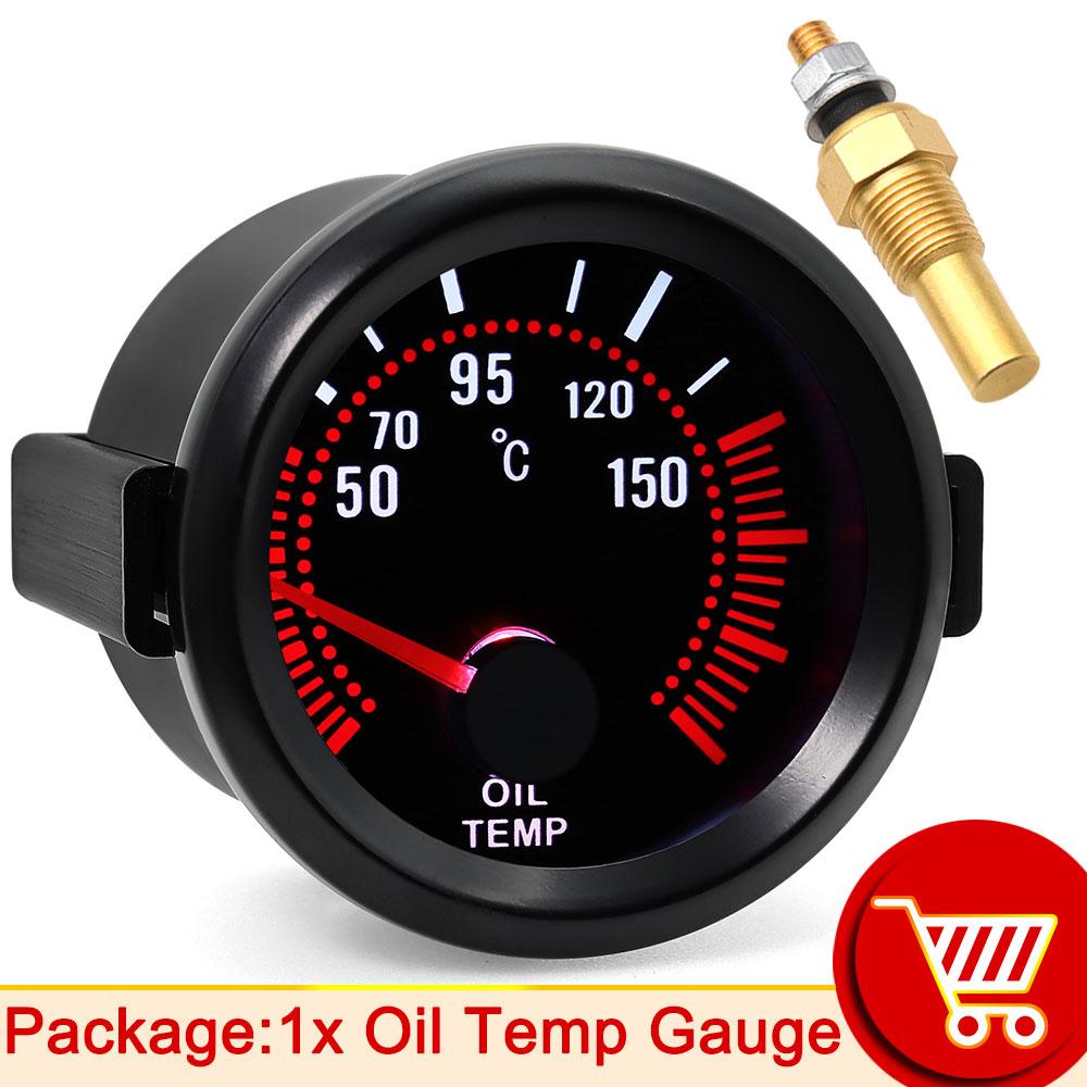AD White Light 52mm Water Temperature Gauge + Sensor Volt Oil Temp Oil Pressure Rpm Tachometers Vacuum Boost Gauge