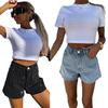 2024 Summer Street Fashion Women's Embellished Denim Shorts