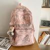 Schoolbag New 1011 High-value Schoolbag Women's High-value Ridge Protection Travel Backpack Simple Large-capacity Backpack