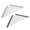 Foldable Triangle Dish Drying Rack Over The Sink Stainless Steel Drainer Space-Saving Corner Organizer for Kitchen Tools