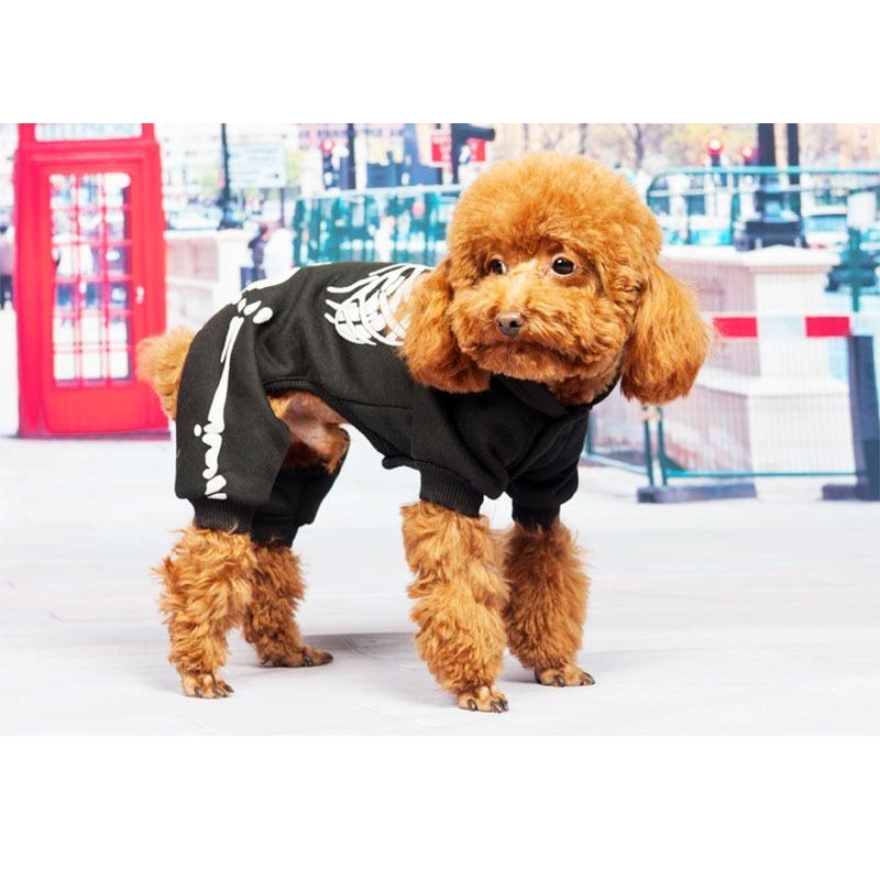 Dinosaur Pet Transformation Costume, Skeleton Skeleton, Autumn and Winter Pet Clothes, Halloween Dog Clothes