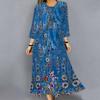 Ținută din două piese mărimi mari Rochie midi florală cu jachetă tip pelerină din șifon fluidă