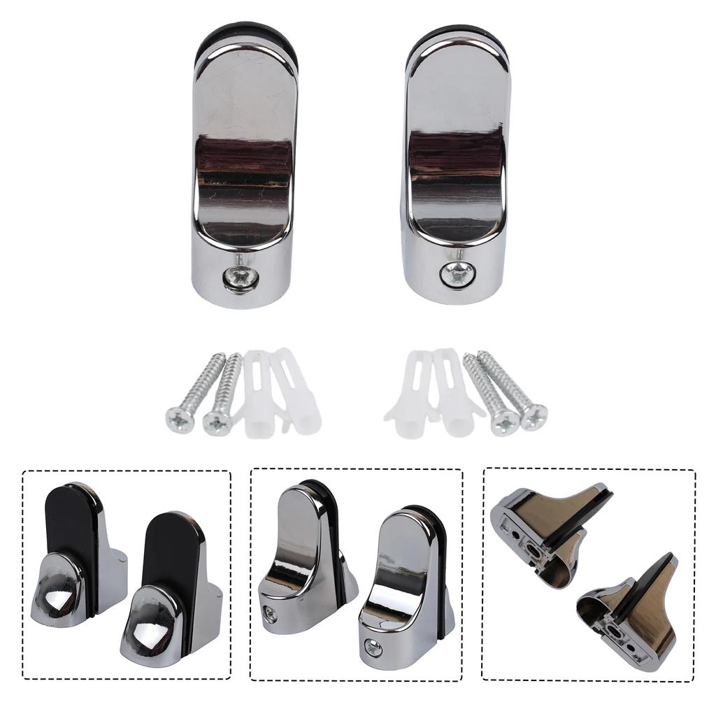 2 PCS Glass Clamp Adjustable Zinc Alloy Glass Clip Shelf Clamp Holder Flat Wall Mounted Holder For Partition Board Desk