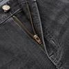Qipai Men's Ripped Ankle-Length Skinny Jeans