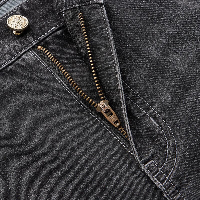 Qipai Men's Ripped Ankle-Length Skinny Jeans