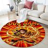 Custom Name,Tanjiro Kamado pattern round rug,Carpet Rug for Living Room Bedroom Playroom ,Non-slip Floor Mat,Holiday Gifts and Birthday Gifts.