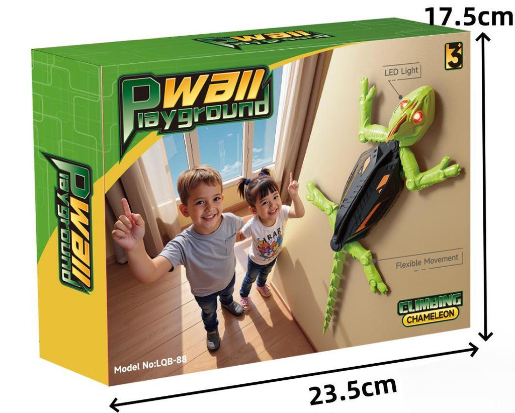 Color-Changing Dragon Gecko Climbing Car: Rechargeable Halloween Prank Toy for Kids