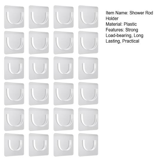 12/24Pcs Shower Rod Holder with Strong Easy to Install Shower Strong Load-Bearing Waterproof Curtain Rod
