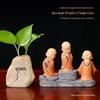 Handmade Cute Little Monk Resin Ornaments for Desktop Decoration