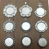 5 Stück Passend für 25mm Runde Glas Cabochon Fassung Anhänger Schale Für Schmuck DIY Herstellung Antik Silber Farbe FM4031