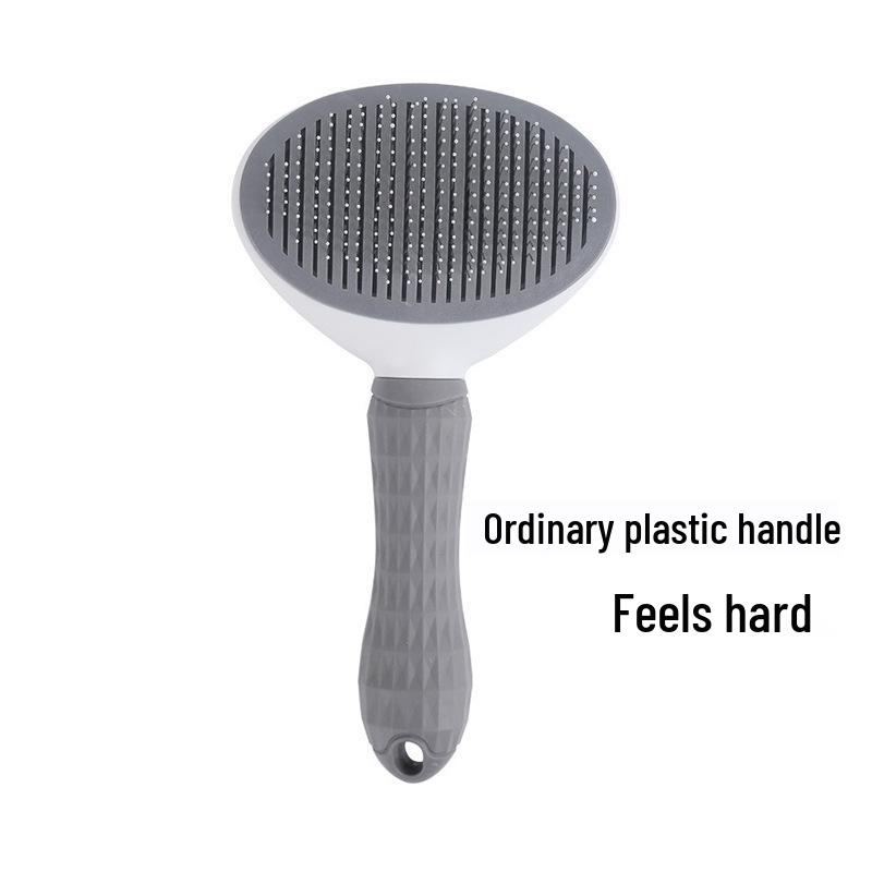 One-Click Self-Cleaning Dog Hair Comb - Stainless Steel Pet Shedding Brush