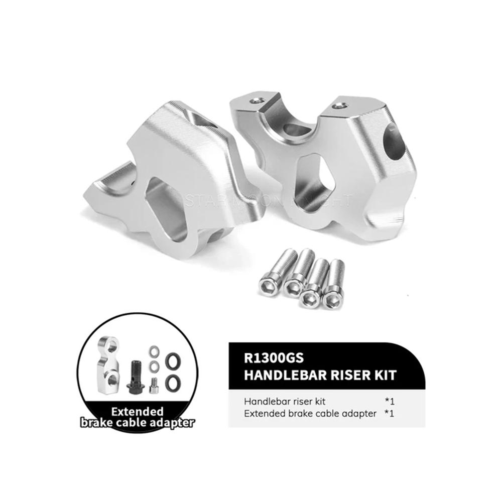 For BMW R1300GS R1300 GS R 1300GS Motorcycle Handlebar Riser Handlebar Riser Handle Bar Clamp Extend Adapter R1300GS Accessorie серебряный