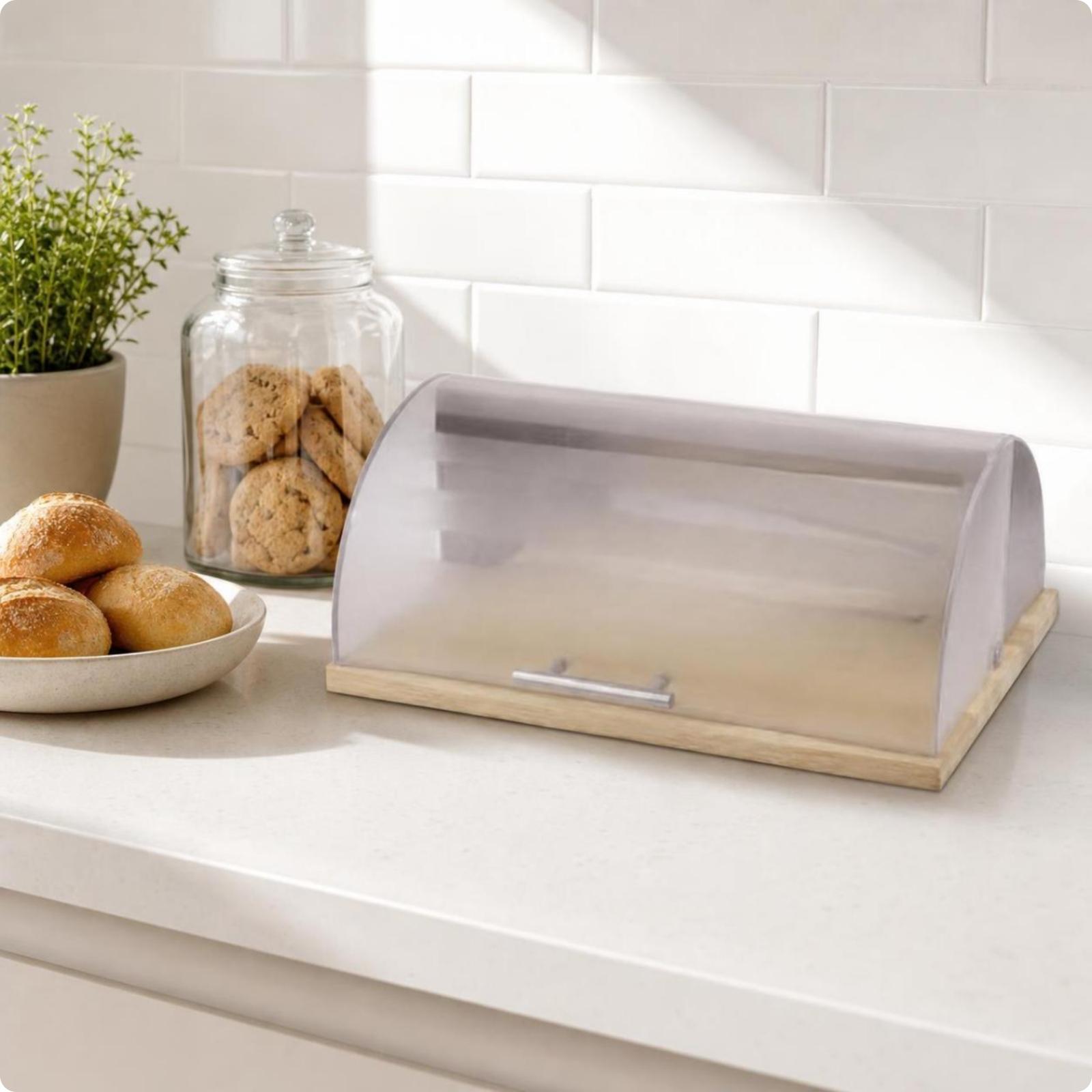 Countertop Bread Box Metal Body Bread