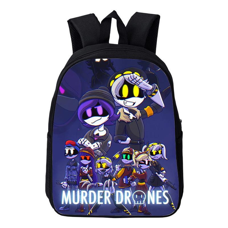 Murder Drones Uzi and N Backpacks Toddler Kindergarten Bags Boys Girls School Bags Funny Cartoon Kids Waterproof Bookbag Mochlia