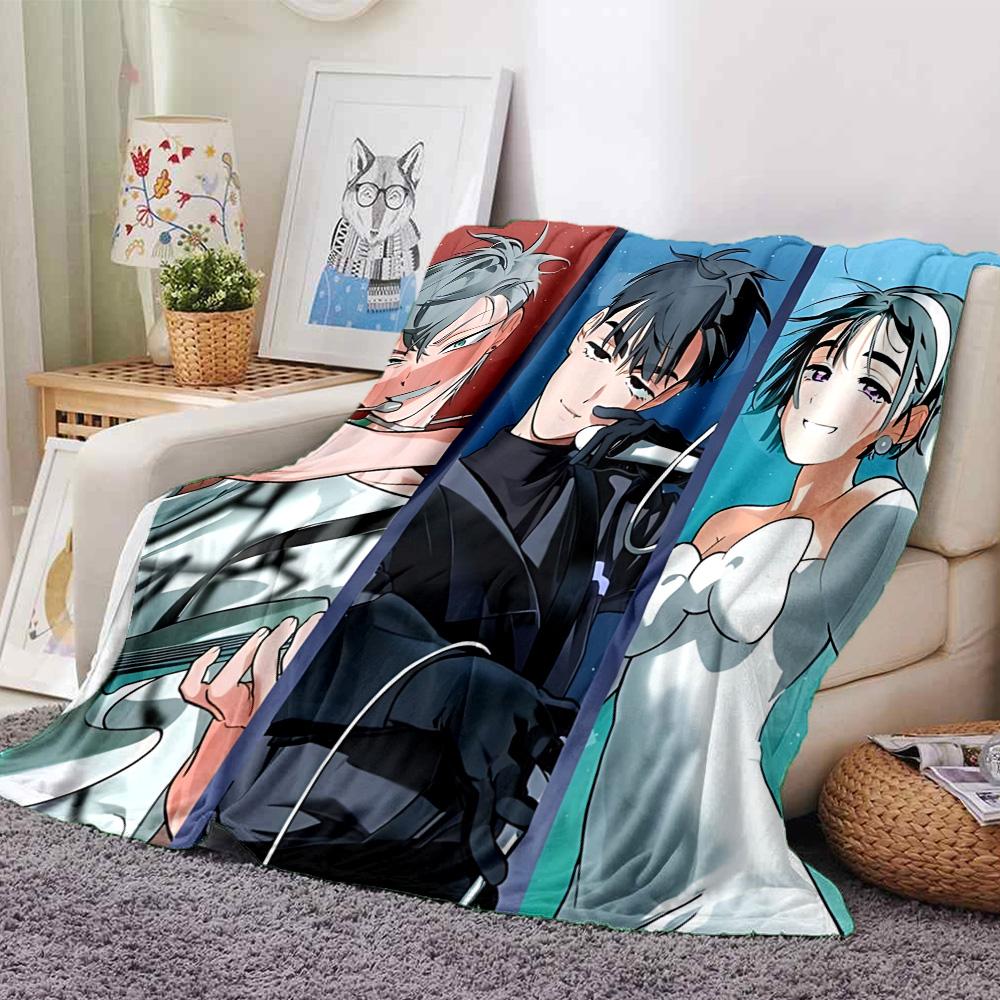 1pc Fantasy Anime Characters Flannel Blanket for Super Soft Cute Comfort Blanket for Travel Bedding Couch Sofa Blanket Y7309