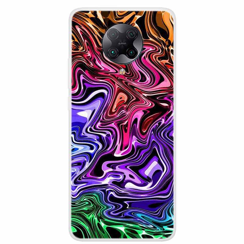 For Poco F2 Pro Case 6.67'' Clear Marble Soft TPU PocoF2 Pro F 2 F2Pro Phone Cover For Xiaomi Poco F2 Pro Shells Cartoon Fundas
