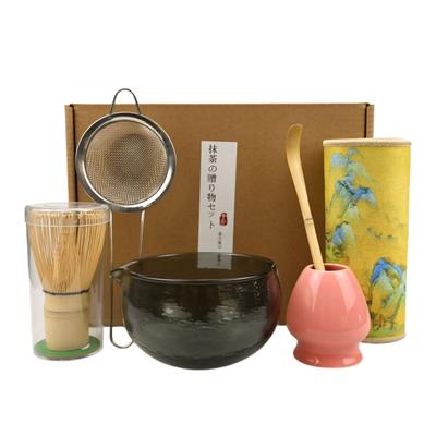 6 Bucăți/Set Bol Matcha Stil Japonez, Pânză, Linguriță, Strecurătoare, Mixer de Ceai, Cadou Perfect Pentru Ceremonie, Decorațiune Tradițională