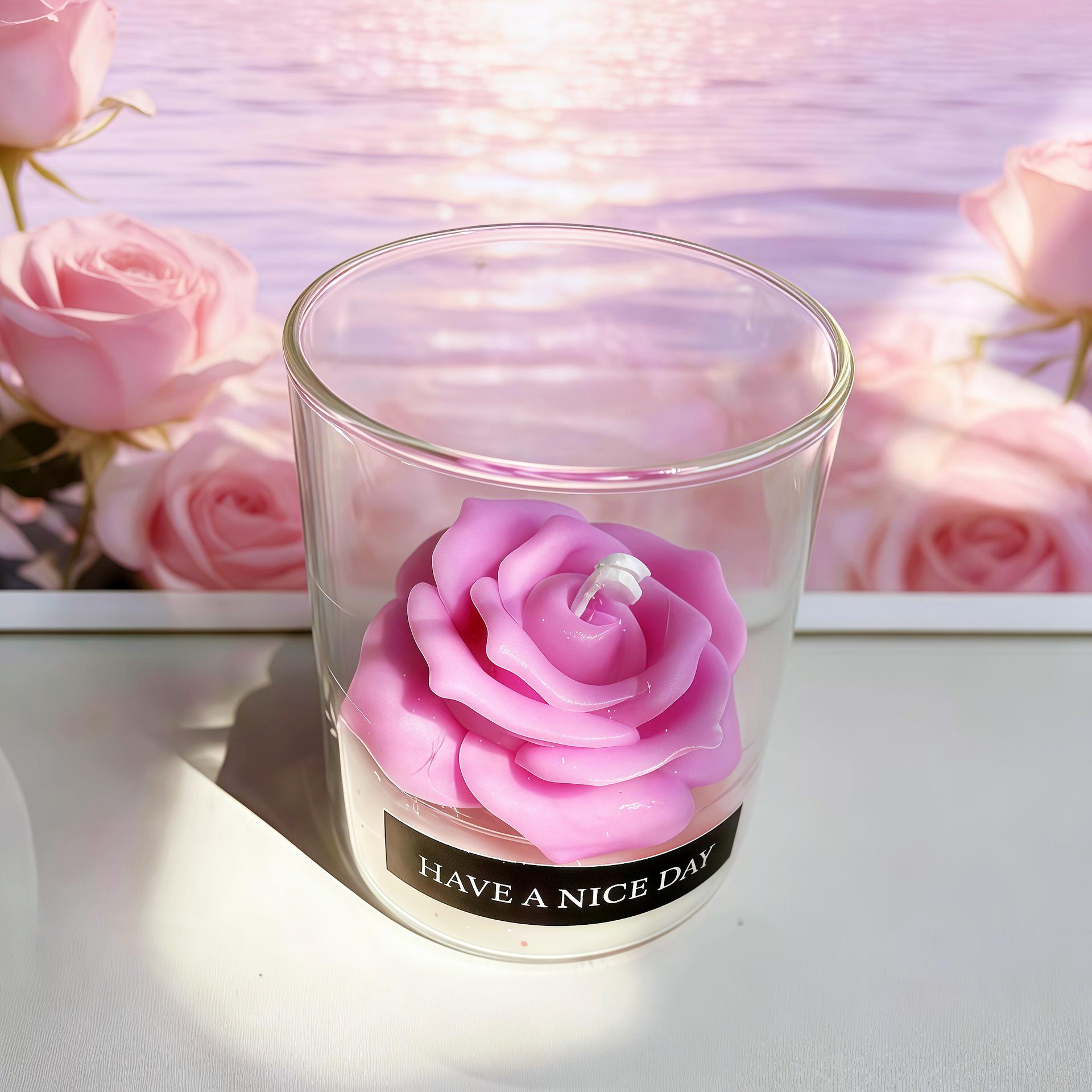 Balloon Bear Rose Heart Scented Candle - Birthday Party Favors