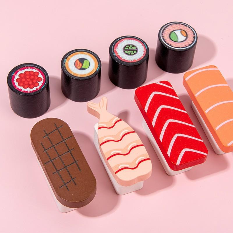 Children's Wooden Simulation Play House Sushi Group Food Cognition Cooking Cooking Set Boys and Girls Intellectual Toys