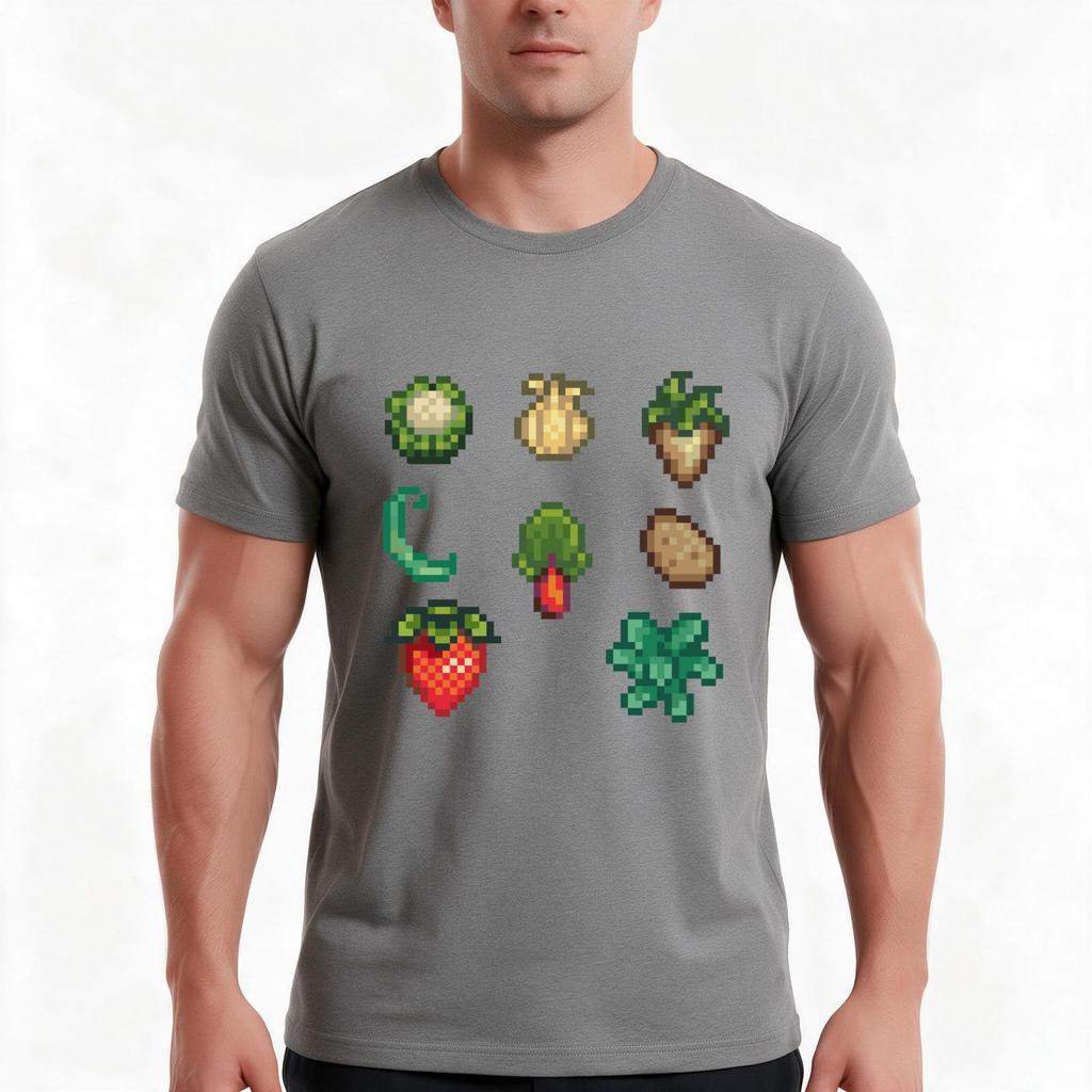 Spring Crops Set Stardew Valley Tshirt Summer Casual Cotton Tee Oversized Streetwear Tops Vintage Graphic Print 100 Cotton