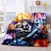 Die 3D-gedruckte "Sword Art Online" Flanelldecke ist warm, bequem und weich, geeignet für den Einsatz in Schlafzimmern, Betten, Sofas, 001