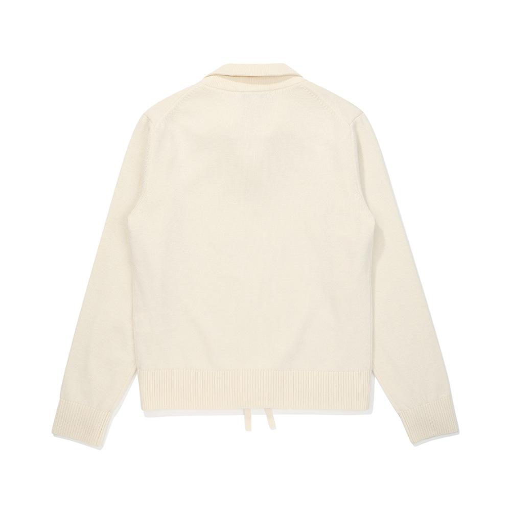 MALBON GOLF Women'S 2-In-1 Windproof Pullover Knit Ivory (Woman)