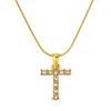 European & American Stainless Steel Diamond Alphabet Pendant Clavicle Chain Necklace for Women