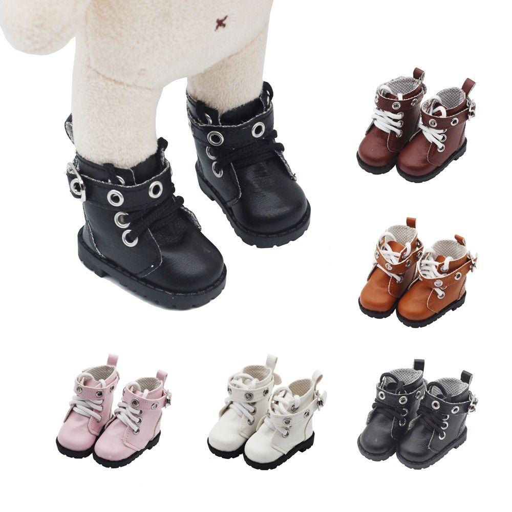 1 Paar leichte Puppen-PU-Lederschuhe PU-Leder 20cm Puppen-Lederstiefel DIY-Puppe