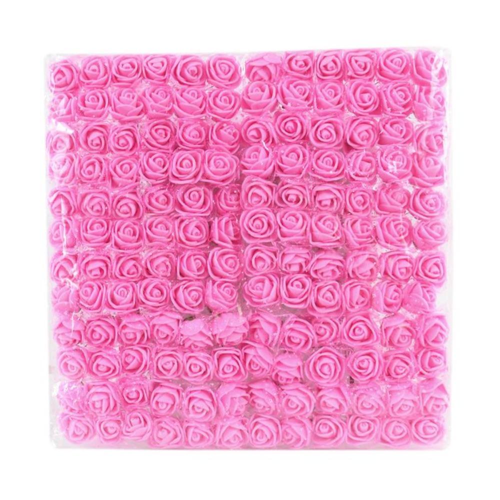 144/288 Stück Mini Spitze Rosenblume Kunstblume Kleine Schaumrosenblütenköpfe Hochzeitsdekoration DIY Bastelstraußzubehör