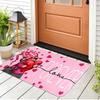 Curious Elf Welcome Floor Mat, Flannel Material, Durable Carpet, Valentine's Day Themed Interior Decor