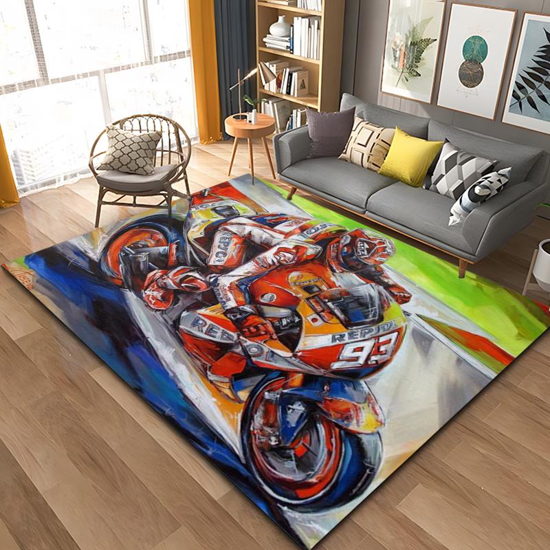 Motorcycle GP Mountain biking Speed Doormat Rug Carpet Mat Footpad Bath Mat Polyester Non-slip Kitchen Bedroom Washable