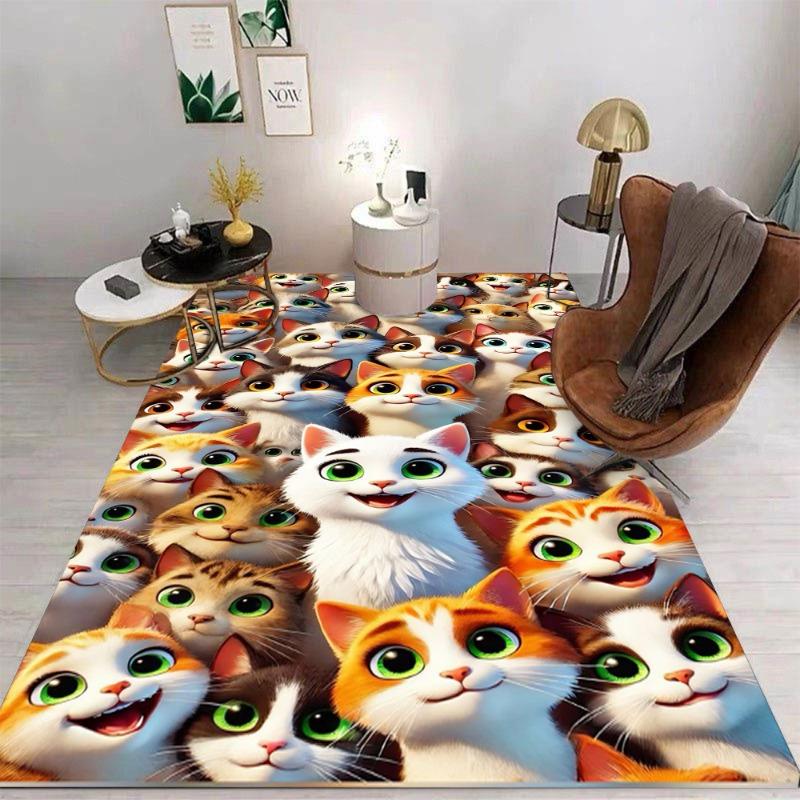 Kreative Niedliche Cartoon Katze Fußmatte Badezimmermatte Kinderzimmer Schlafzimmer Dekoration Balkon Rutschfeste Fußmatte Wohnzimmerdekor Teppich