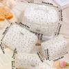 Quilted Dot Makeup Bag for Women Girl Small Large Lipstick Brush Cosmetic Pouch Case Portable Mini Wallet Coin Purse Bags