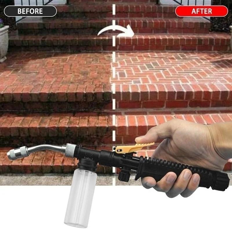 1 stk Høytrykksvannpistol Spraydyser Bilvask Hage Rengjøringsverktøy 30/35/38/48cm Flaske med Skum
