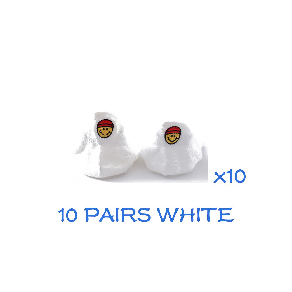 Lot de 10 paires Chaussettes courtes en coton pour homme avec broderie expression dessin animé drôle joyeux kawaii couple chaussettes calcetines